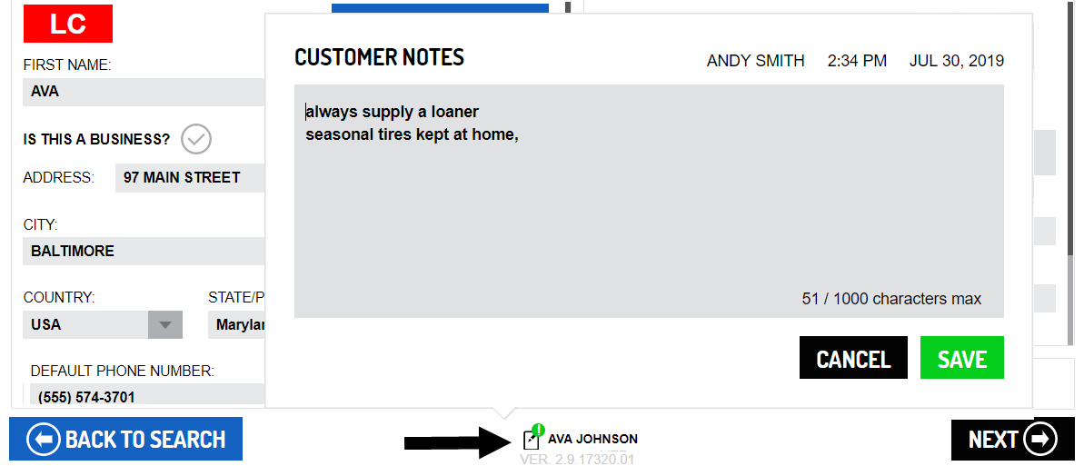 Customer Notes enhancement